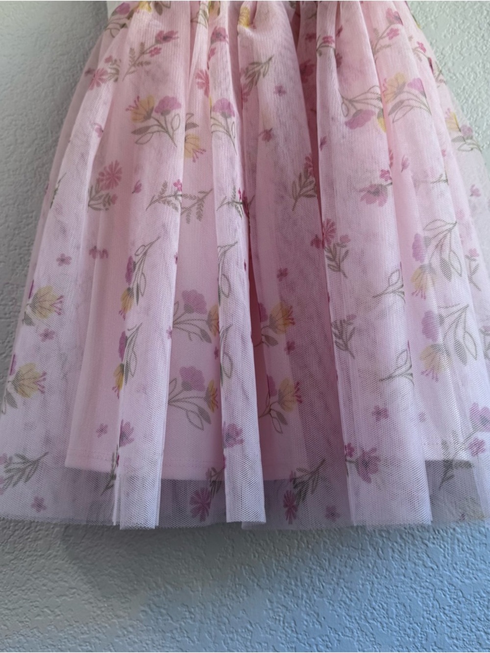 lilt White & Pink Floral Dress With Tulle Skirt - Picture 8 of 14